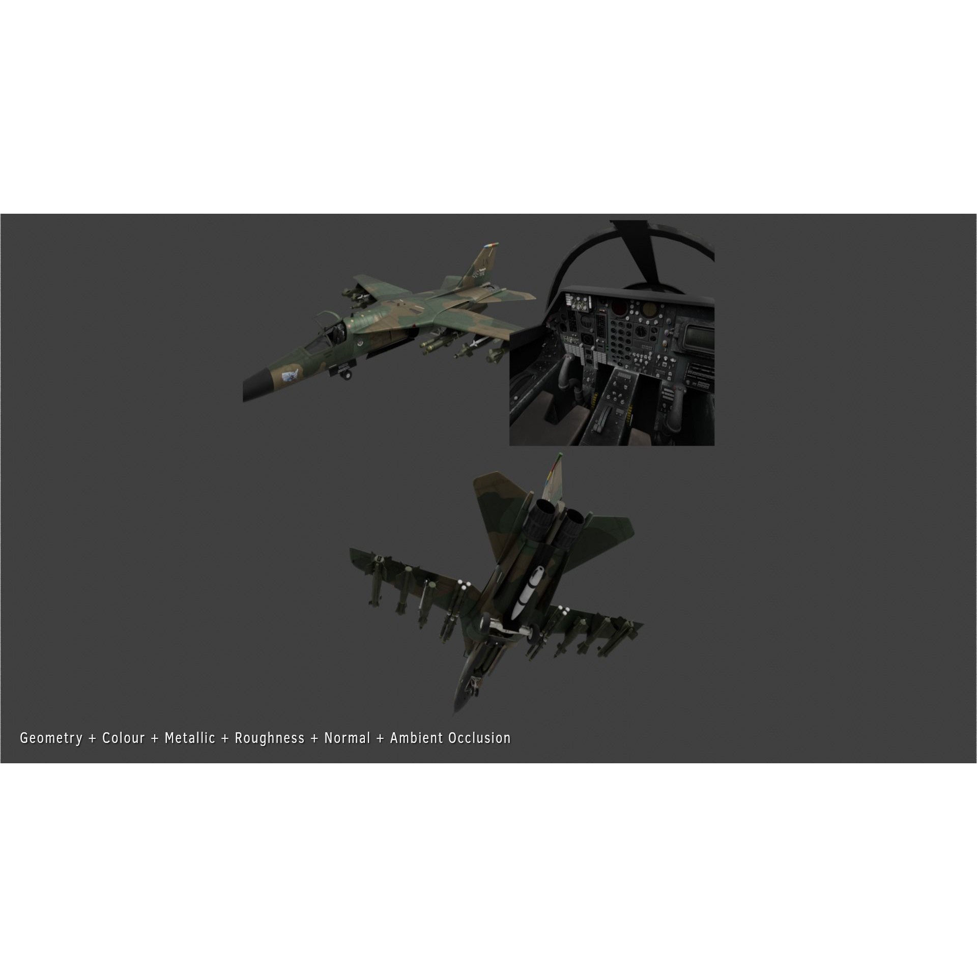 General Dynamics F-111 Aardvark - Game-Ready 3D Model - View 35