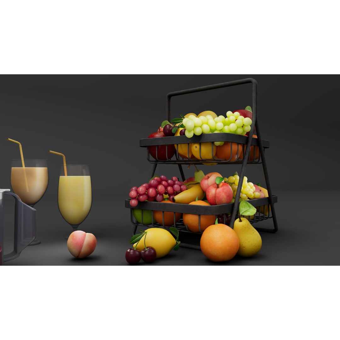 Juicer 3D Model – Low Poly PBR Asset, FBX Format - View 11