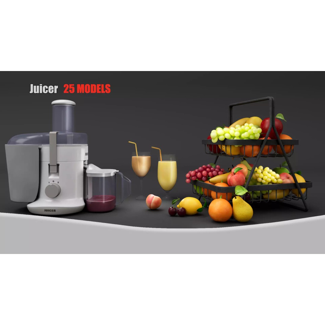 Juicer 3D Model – Low Poly PBR Asset, FBX Format - View 2