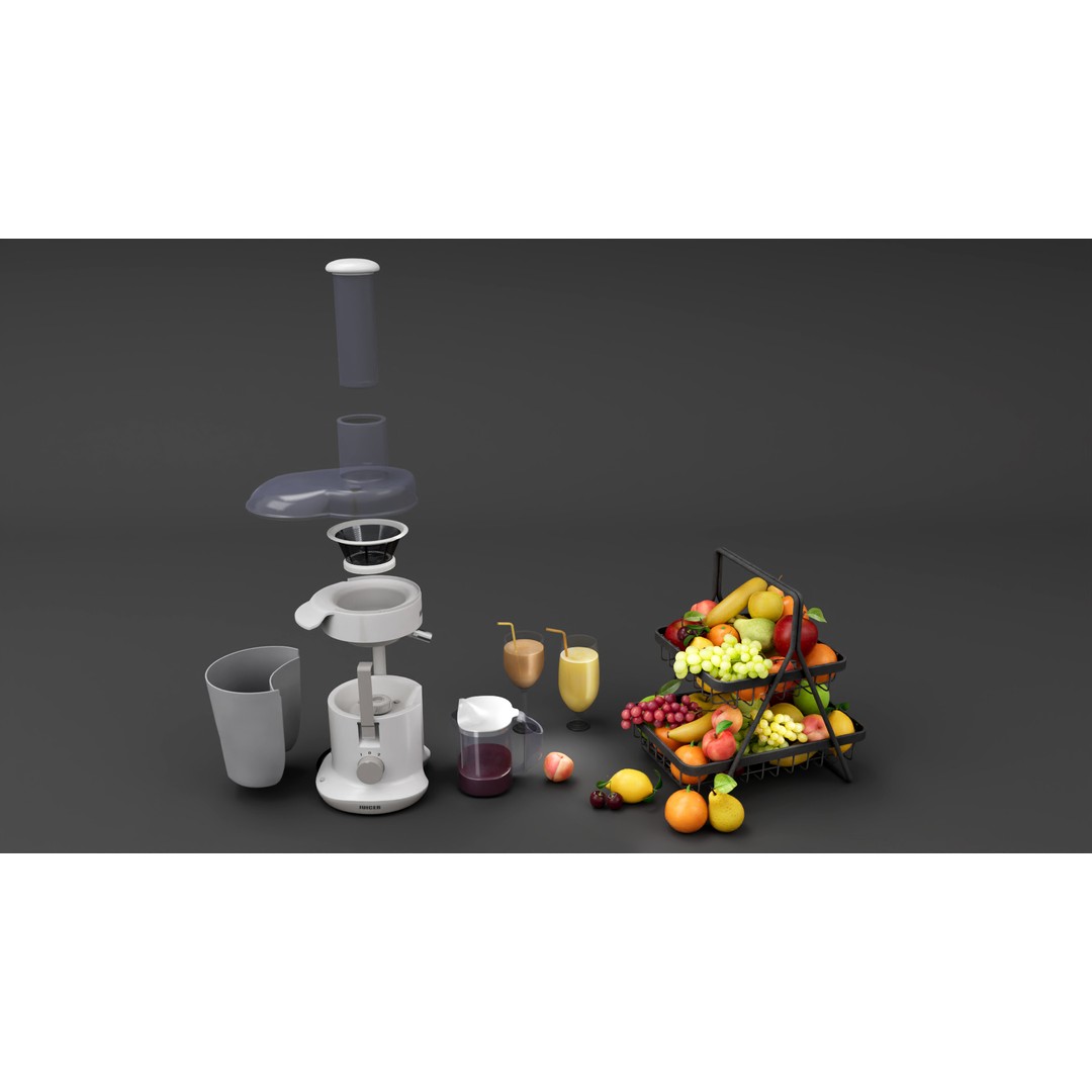 Juicer 3D Model – Low Poly PBR Asset, FBX Format - View 3