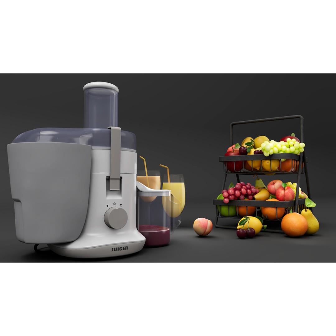 Juicer 3D Model – Low Poly PBR Asset, FBX Format - View 4
