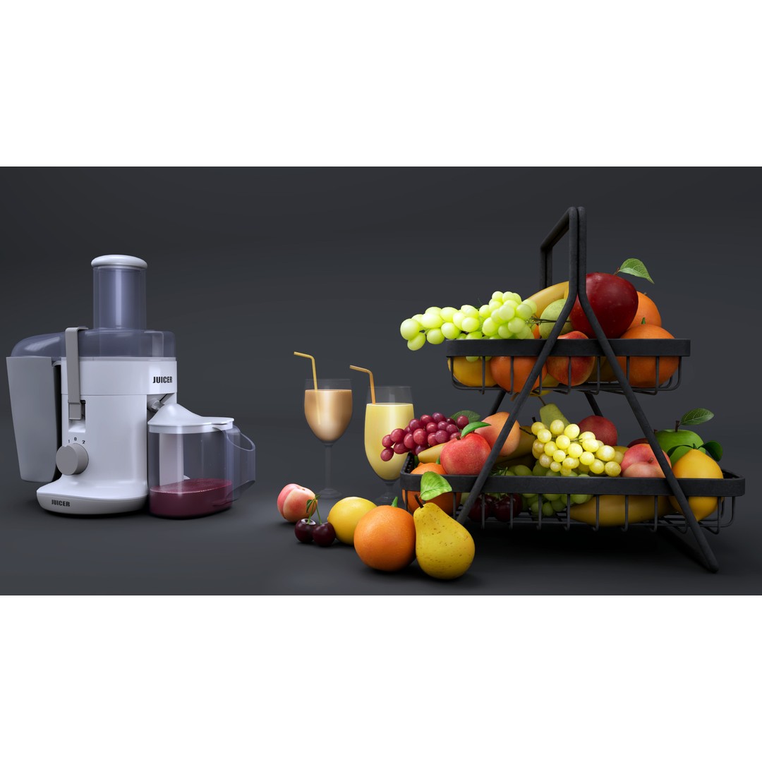 Juicer 3D Model – Low Poly PBR Asset, FBX Format - View 6