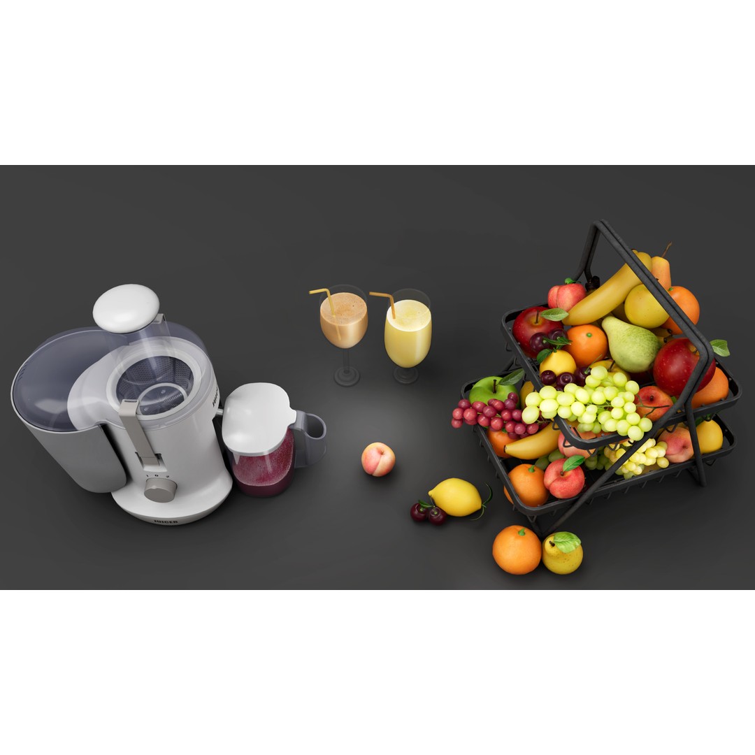 Juicer 3D Model – Low Poly PBR Asset, FBX Format - View 7