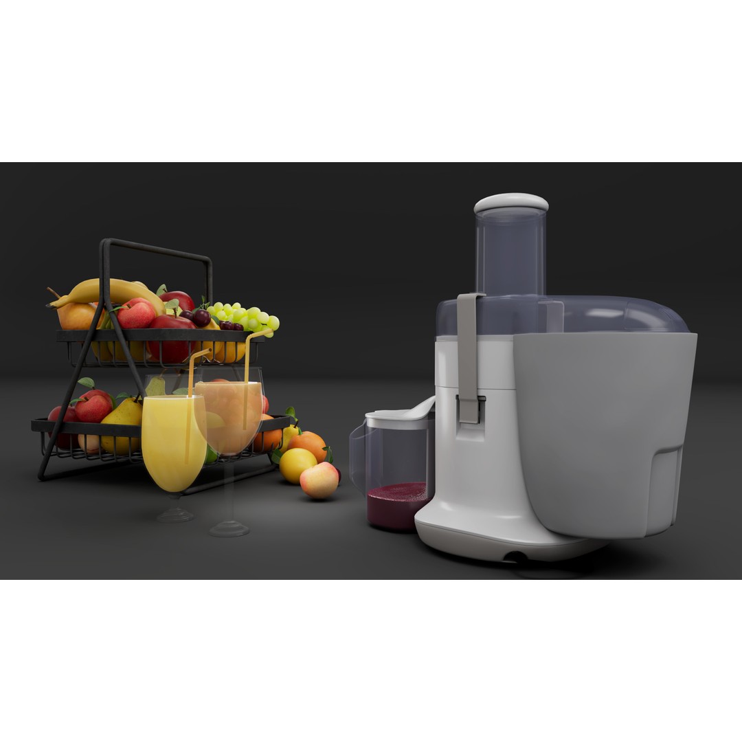 Juicer 3D Model – Low Poly PBR Asset, FBX Format - View 8