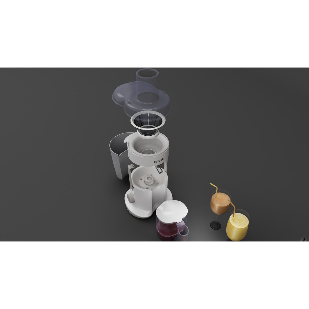 Juicer 3D Model – Low Poly PBR Asset, FBX Format - View 9