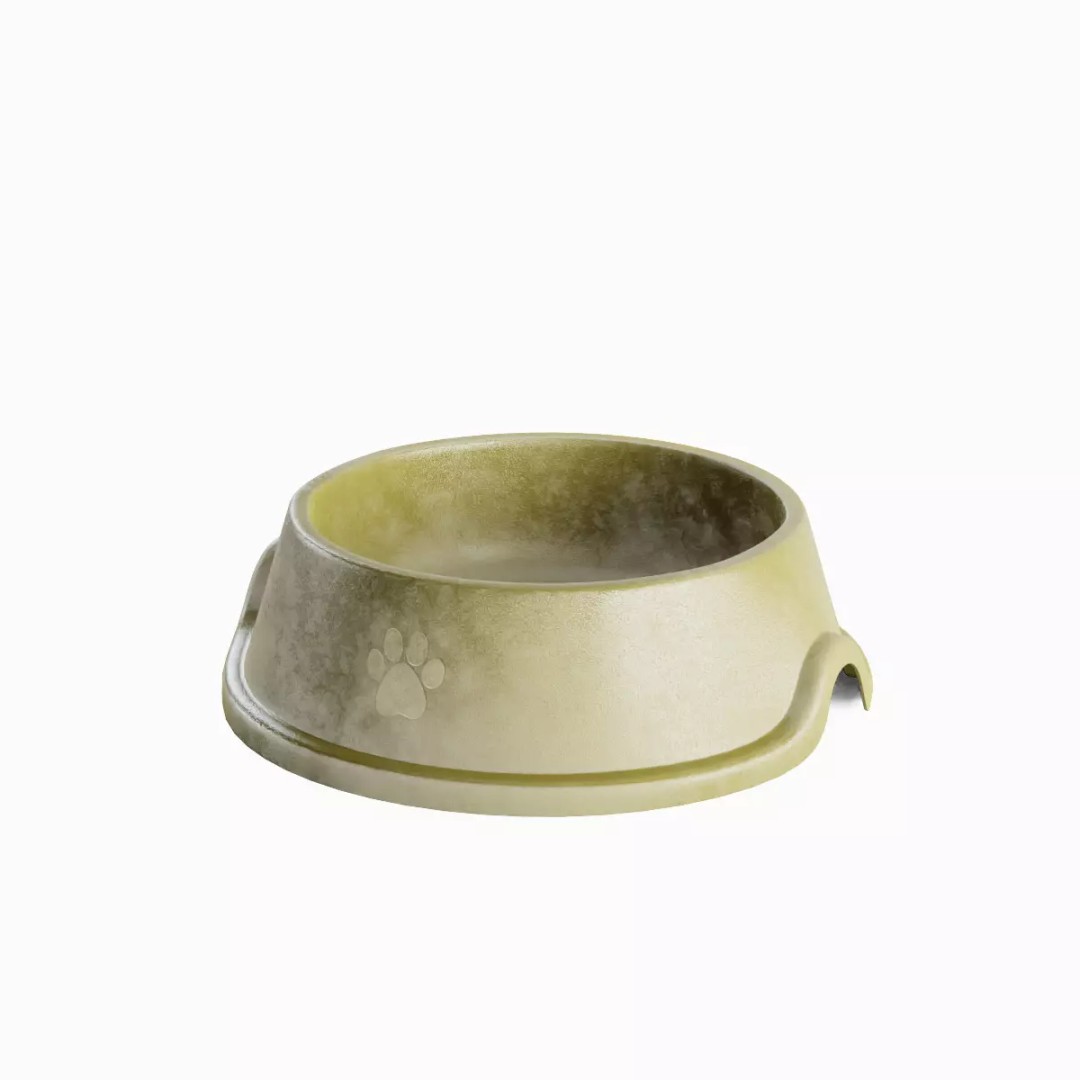 Used Metal Dog Bowl 3D Model – Mid Poly PBR Asset, FBX, Blender - View 2