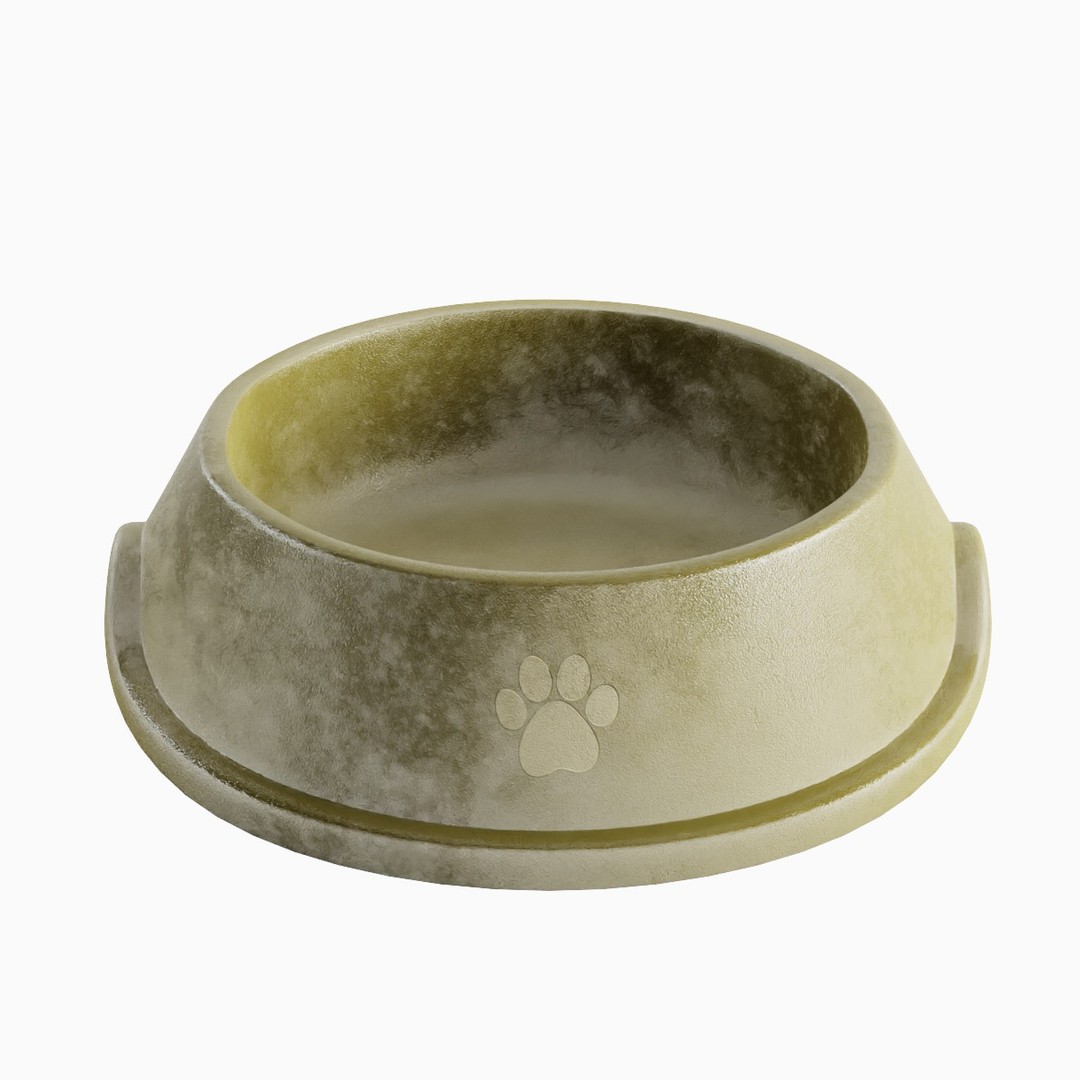Used Metal Dog Bowl 3D Model – Mid Poly PBR Asset, FBX, Blender - View 5