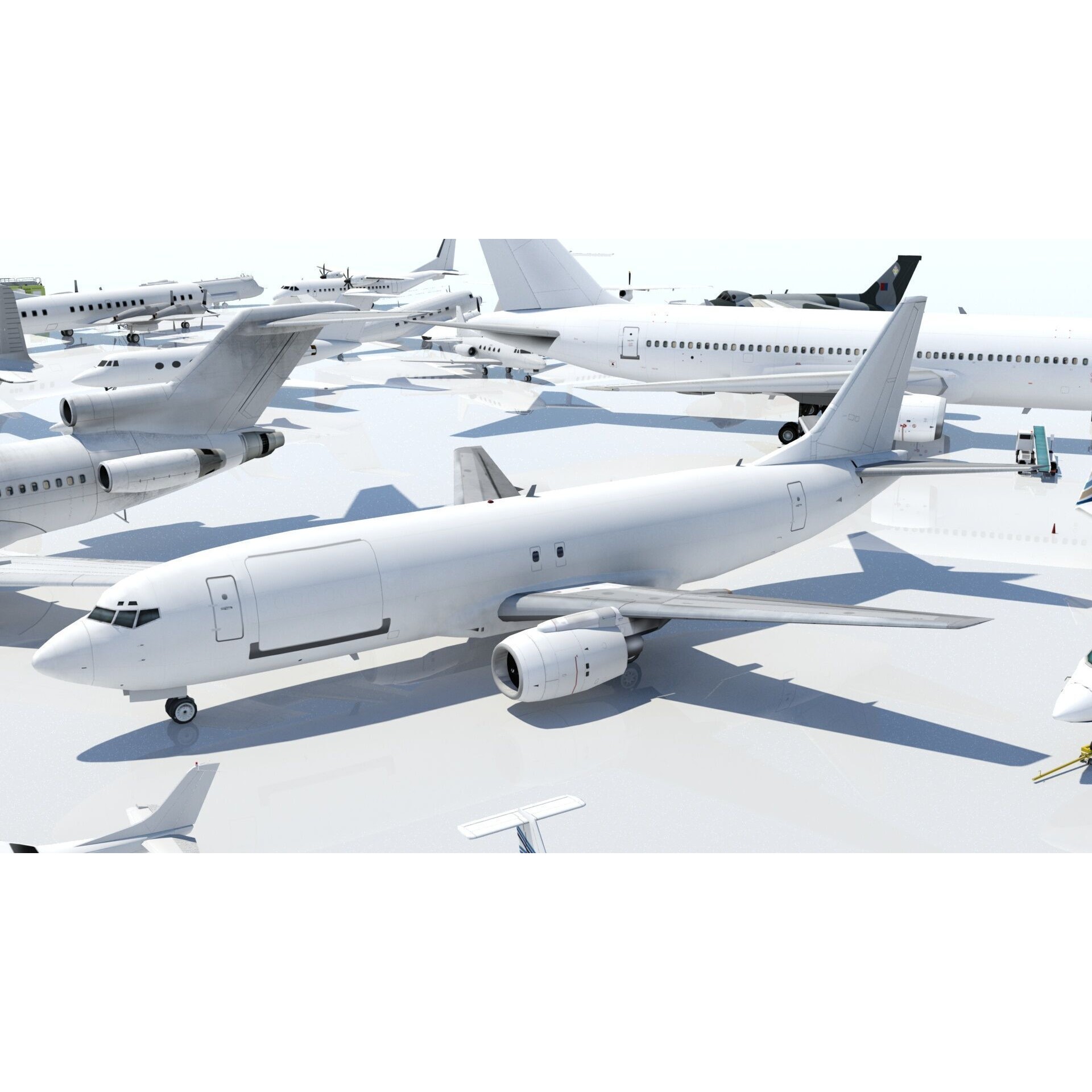 Boeing 737-400F Classic Freighter - Low-Poly Game-Ready 3D Model
