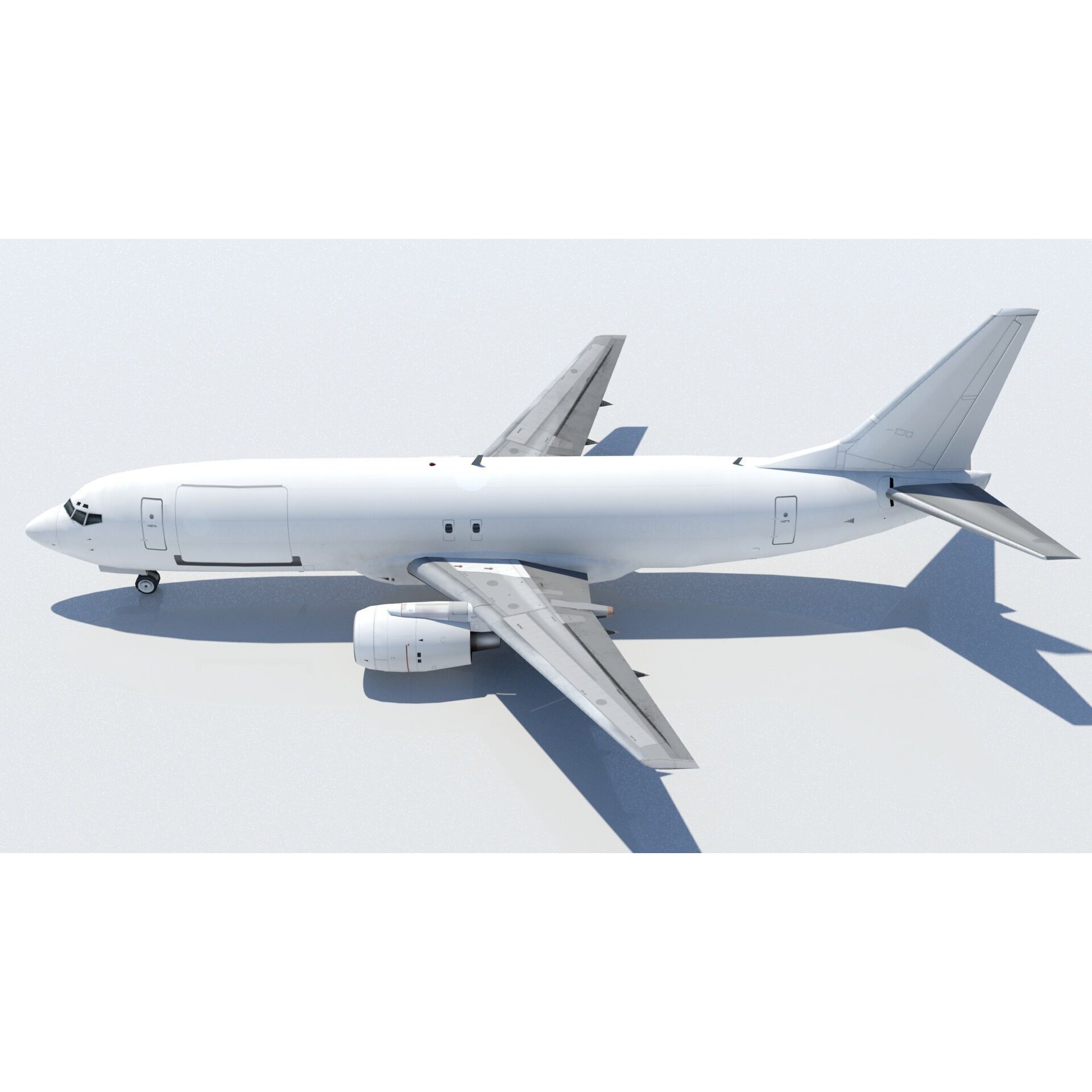 Boeing 737-400F Classic Freighter - Low-Poly Game-Ready 3D Model - View 3