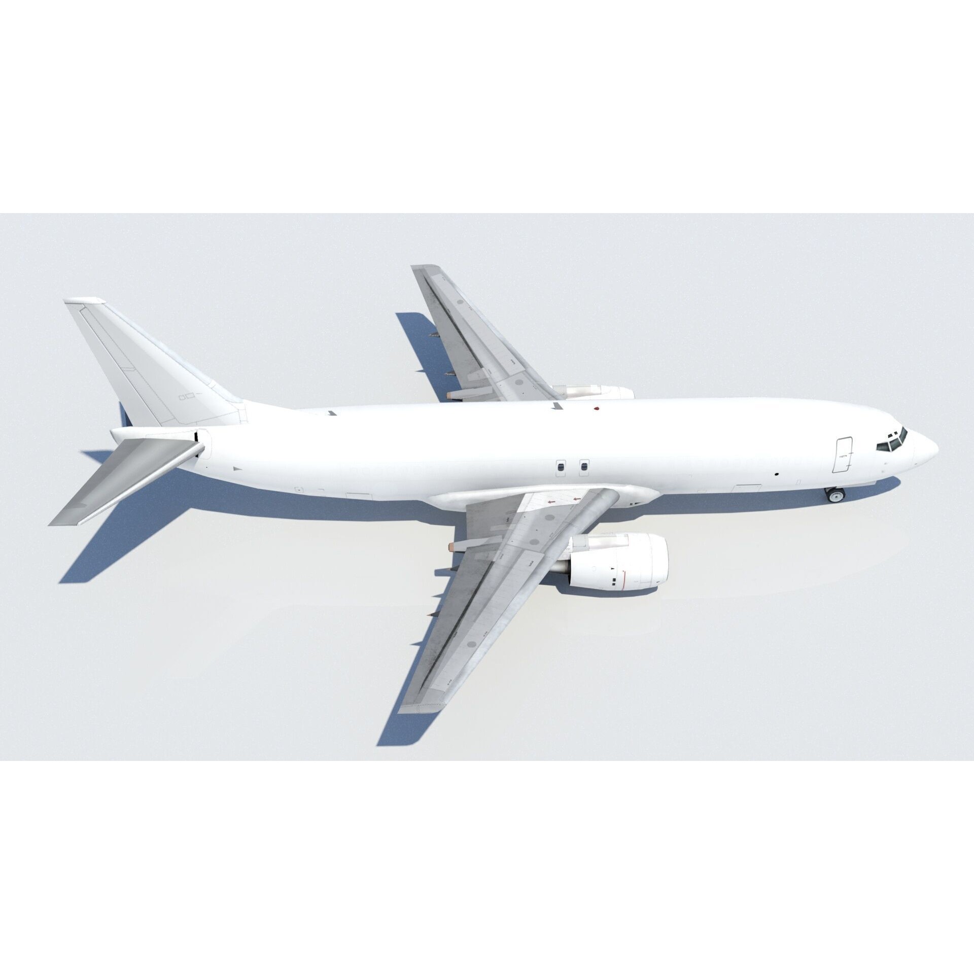 Boeing 737-400F Classic Freighter - Low-Poly Game-Ready 3D Model - View 7