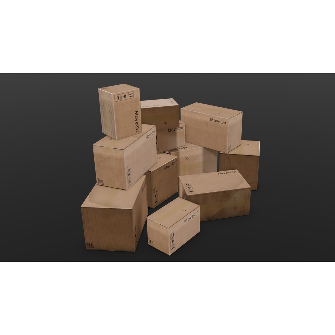 Box Pack 3D Model – Low Poly Digital Asset, FBX, Game Ready - View 13