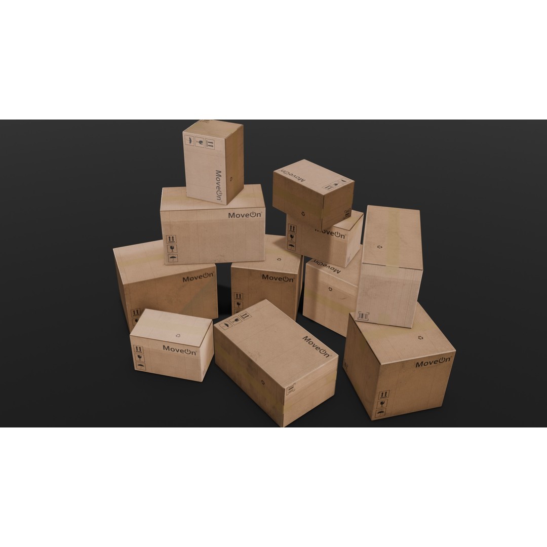 Box Pack 3D Model – Low Poly Digital Asset, FBX, Game Ready - View 5