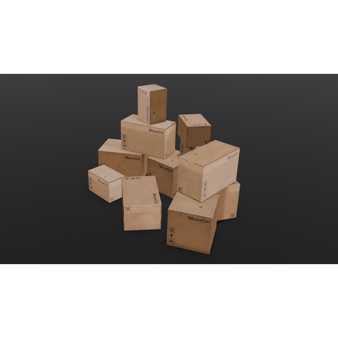 Box Pack 3D Model – Low Poly Digital Asset, FBX, Game Ready - View 6