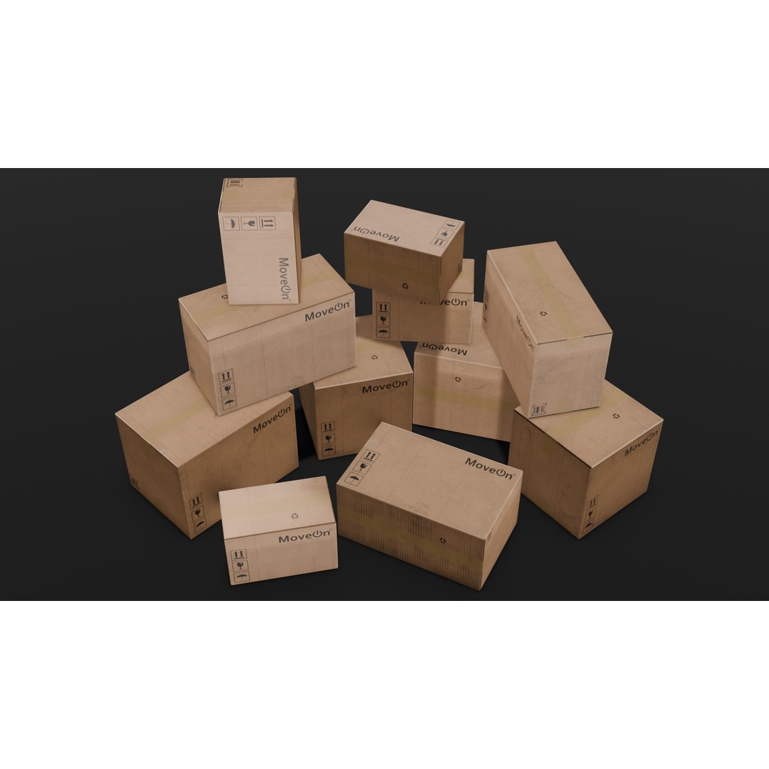 Box Pack 3D Model – Low Poly Digital Asset, FBX, Game Ready - View 8