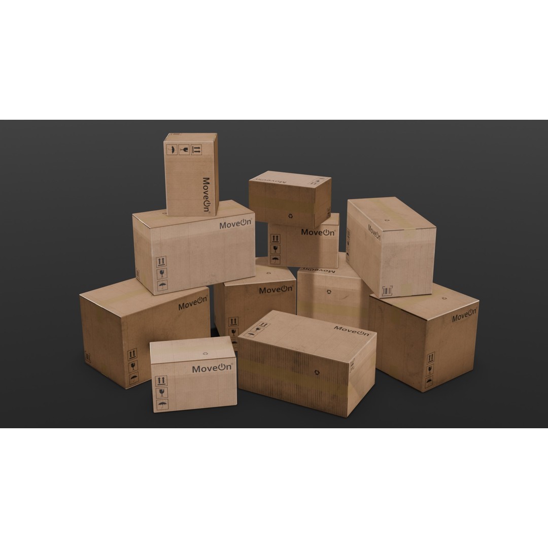 Box Pack 3D Model – Low Poly Digital Asset, FBX, Game Ready - View 9