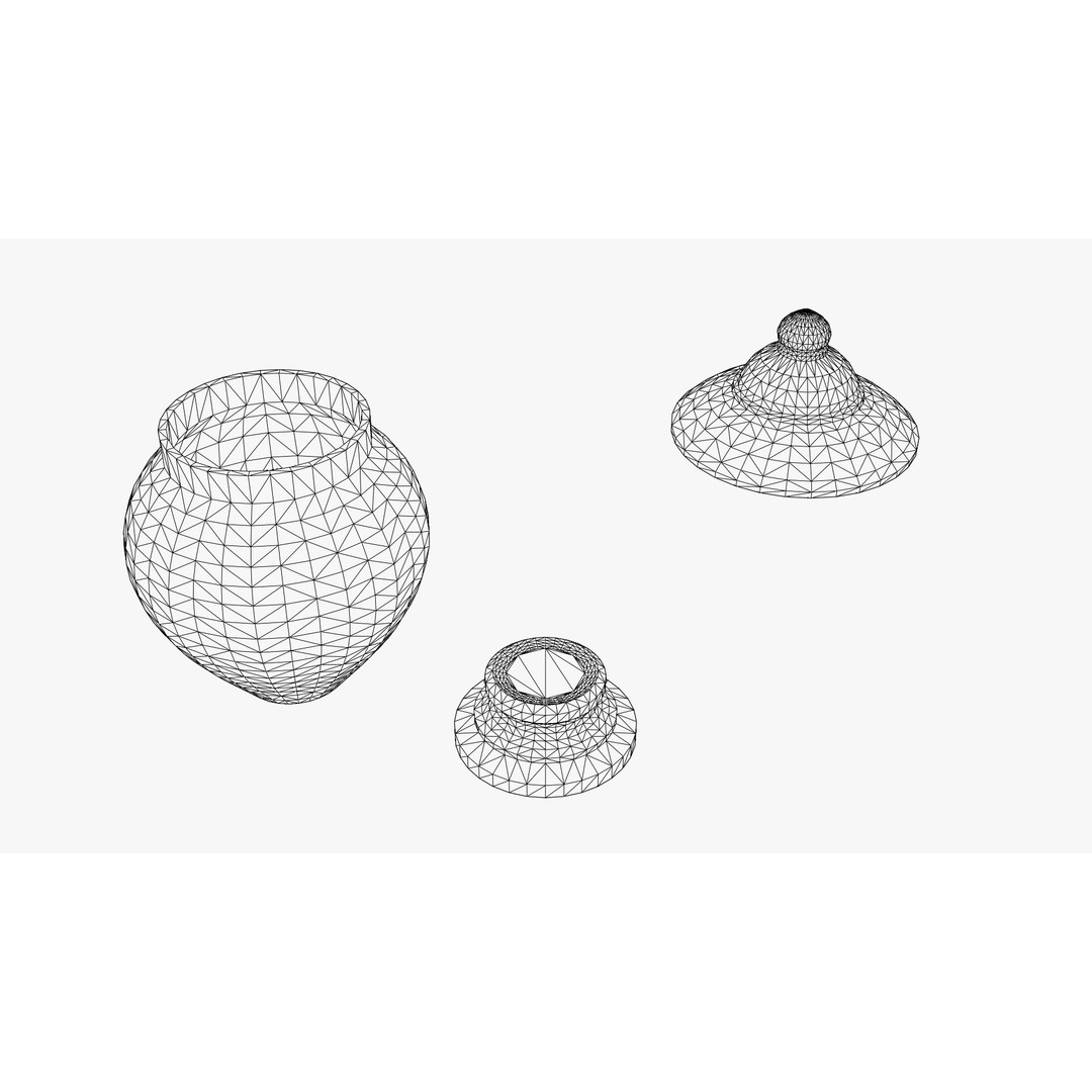 Ancient Stone Jar 3D Model – Low Poly PBR Kitchenware, FBX, OBJ - View 10