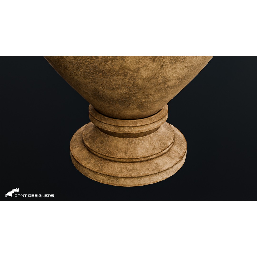 Ancient Stone Jar 3D Model – Low Poly PBR Kitchenware, FBX, OBJ - View 12