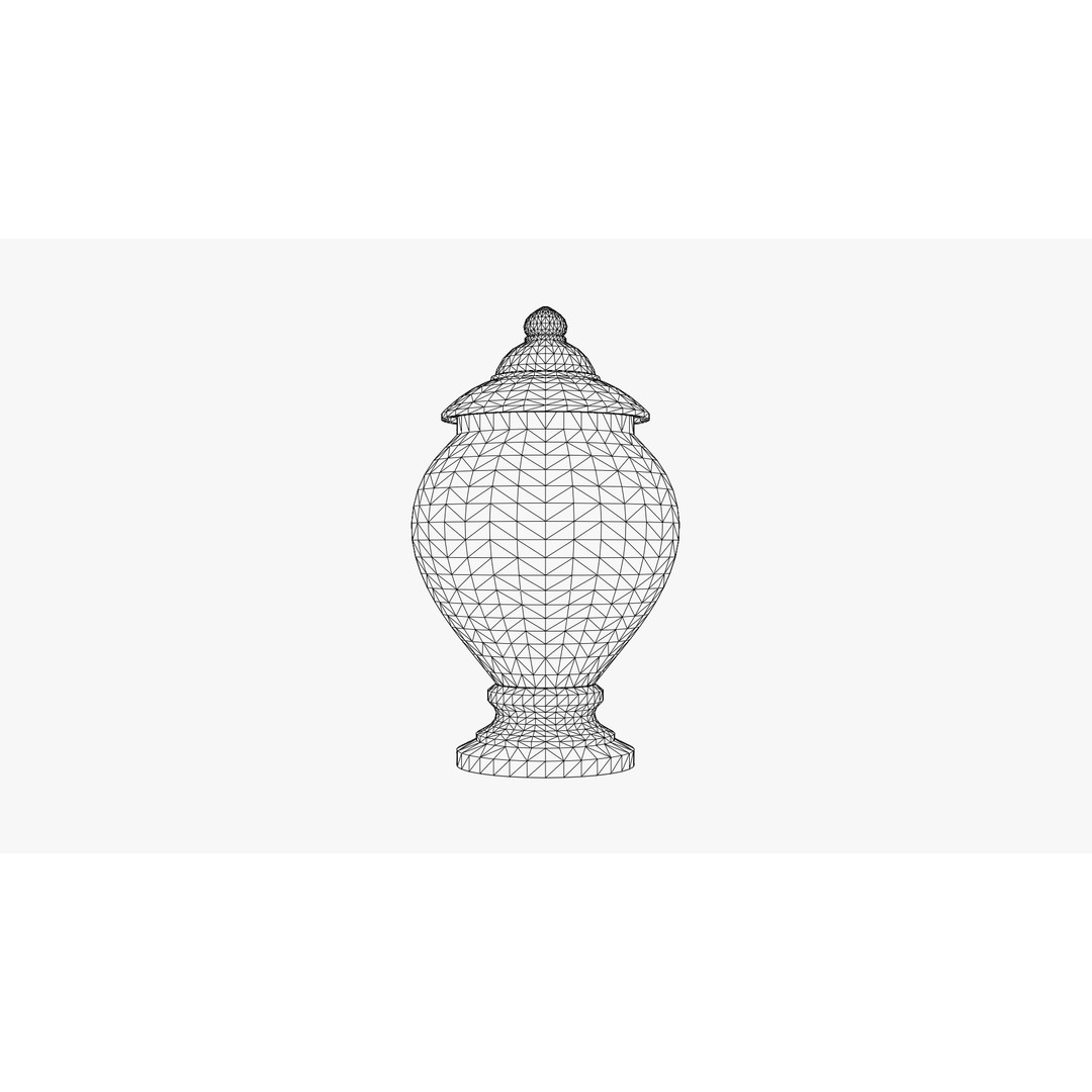 Ancient Stone Jar 3D Model – Low Poly PBR Kitchenware, FBX, OBJ - View 4