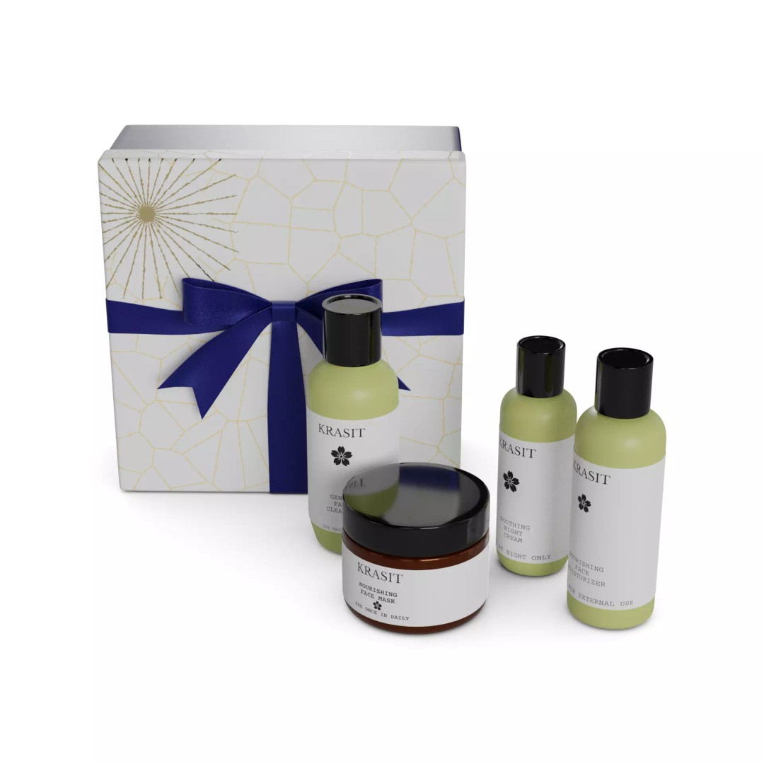 Holiday Skincare Gift Set 3D Model – Realistic Low Poly Asset, FBX - View 2