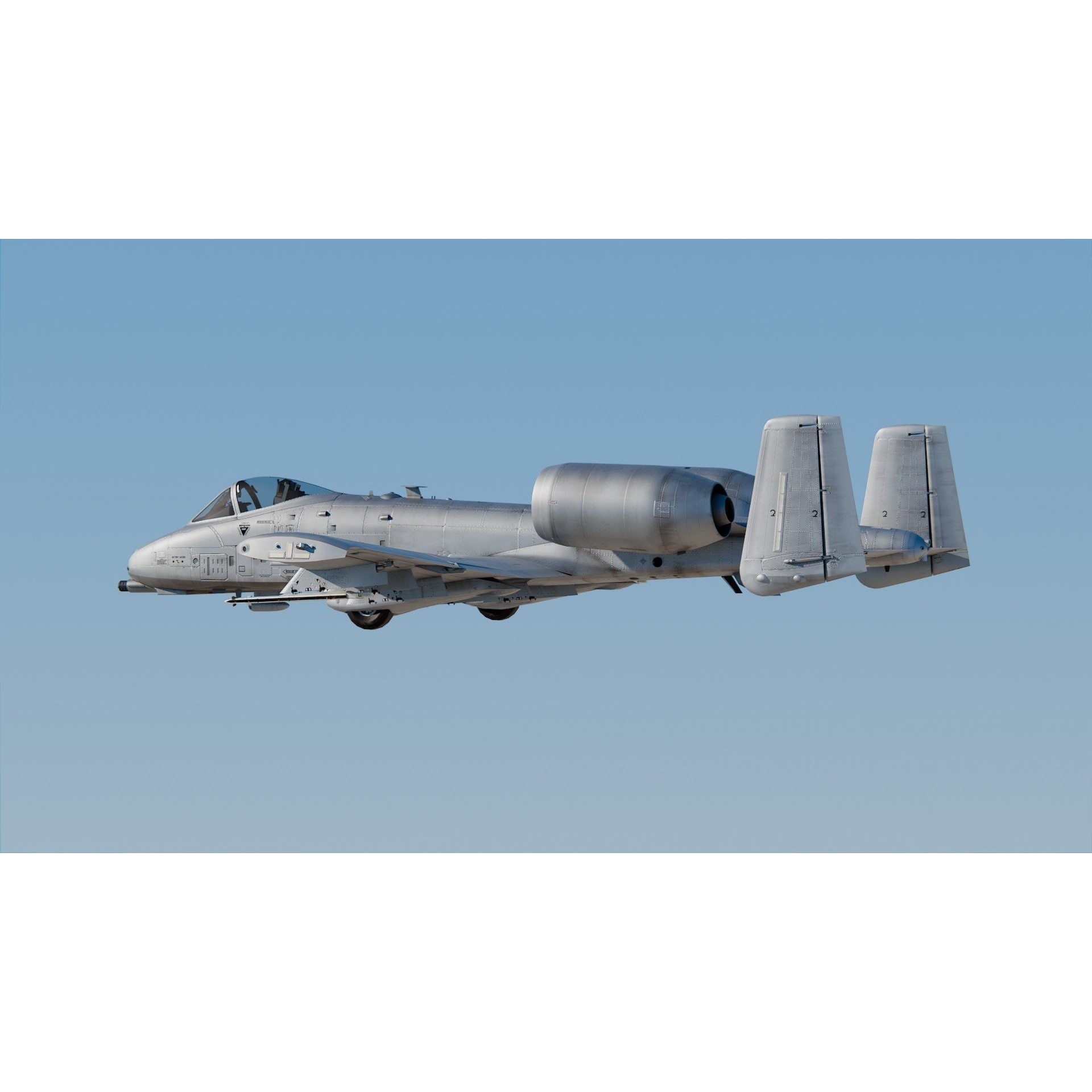 Fairchild Republic A-10 Thunderbolt II - Game-Ready 3D Model