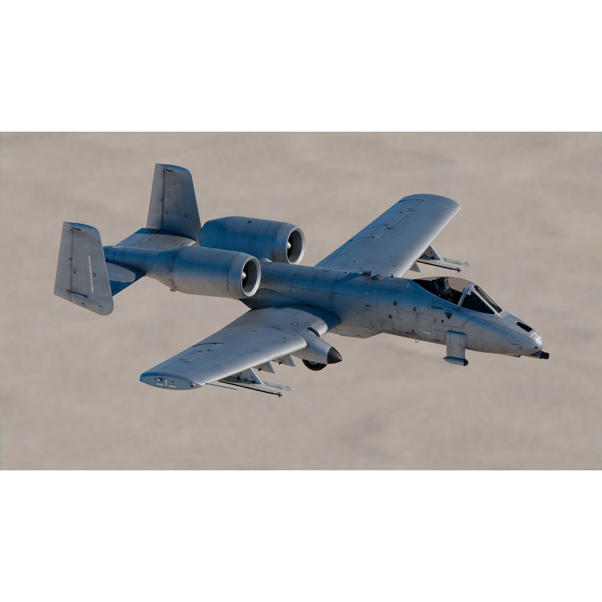 Fairchild Republic A-10 Thunderbolt II - Game-Ready 3D Model - View 6