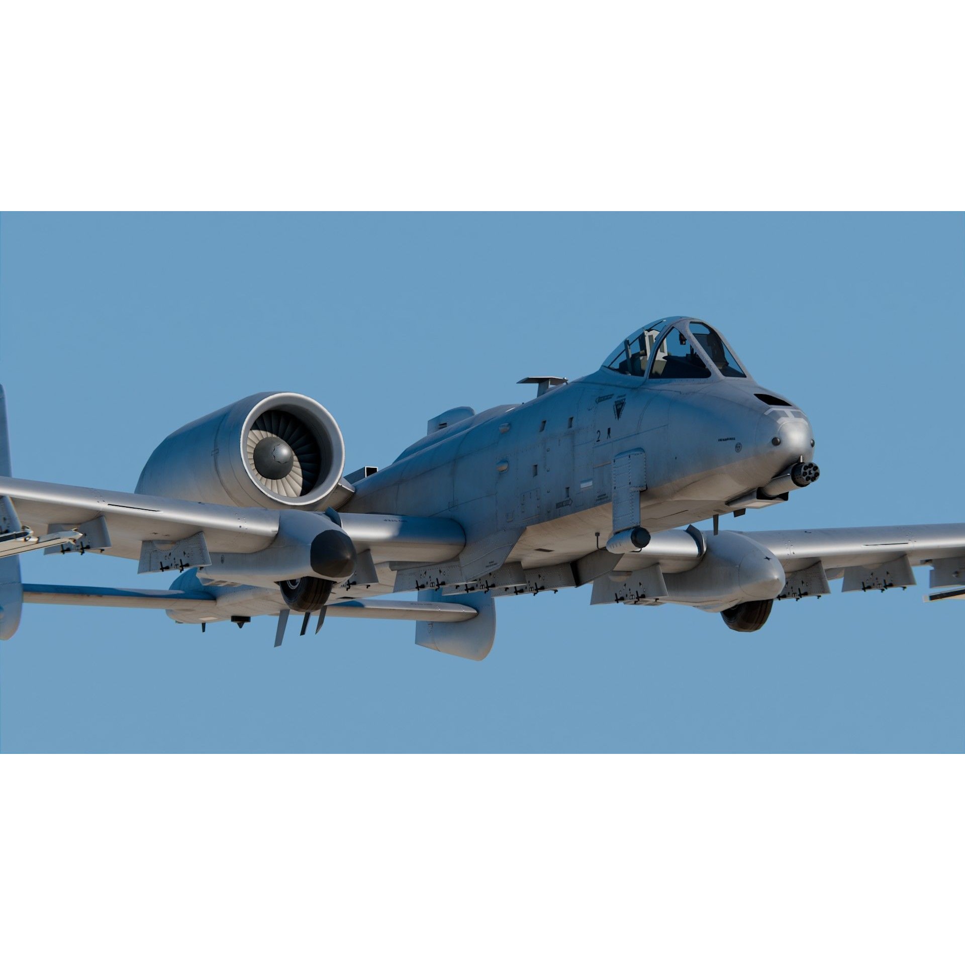 Fairchild Republic A-10 Thunderbolt II - Game-Ready 3D Model - View 7