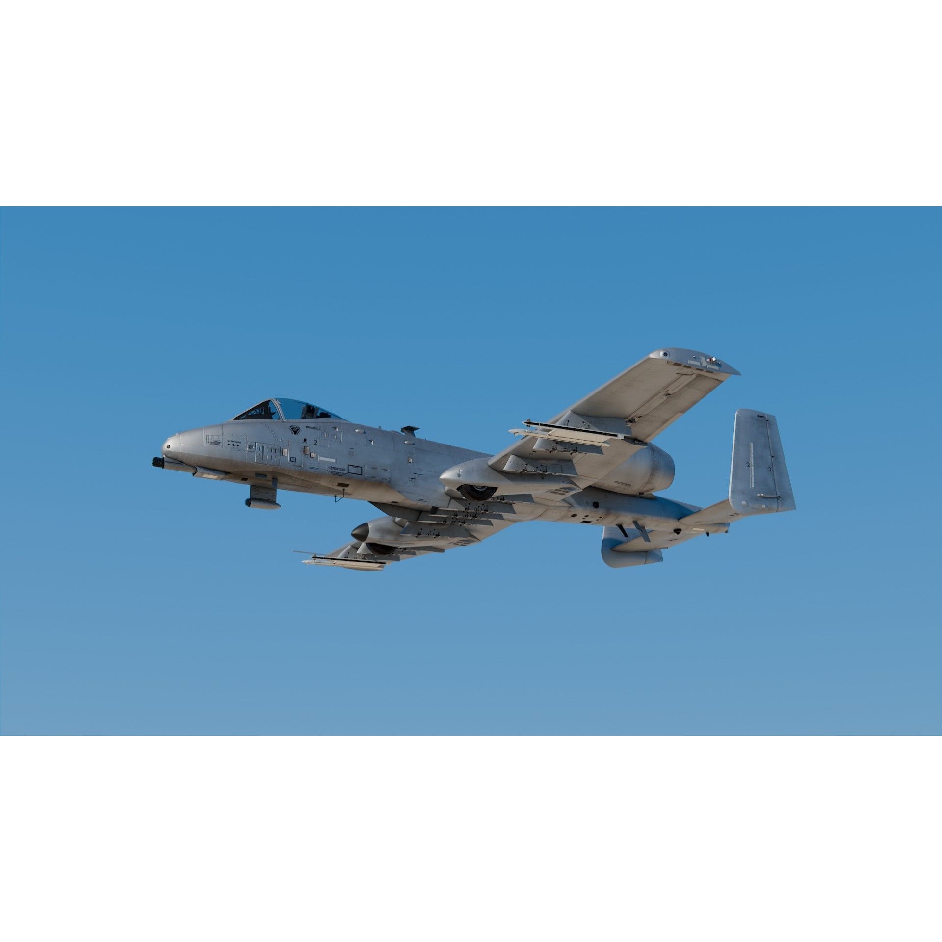 Fairchild Republic A-10 Thunderbolt II - Game-Ready 3D Model - View 9