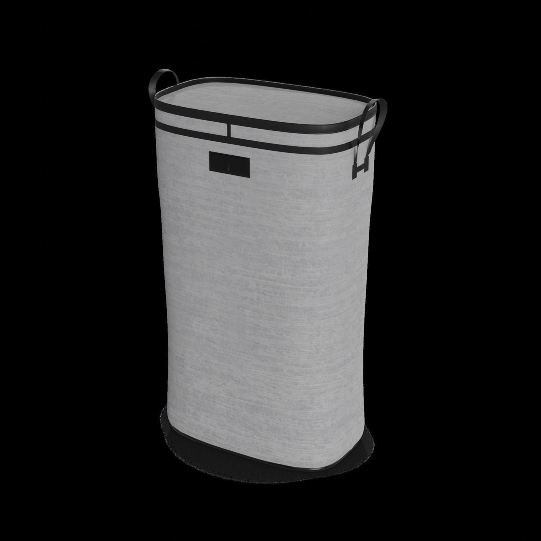 Laundry Hamper 3D Model – Stylish Collapsible Design, FBX