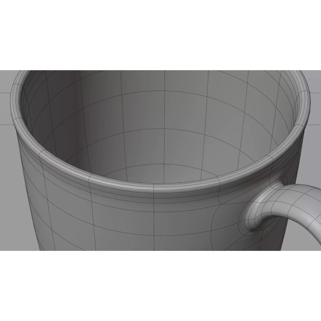 Tea Cup 3D Model – Simple Design with Raccoon Drawing, PBR Textures - View 21