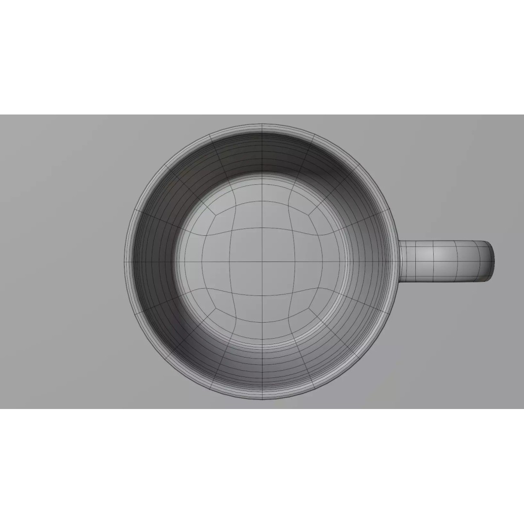 Tea Cup 3D Model – Simple Design with Raccoon Drawing, PBR Textures - View 22