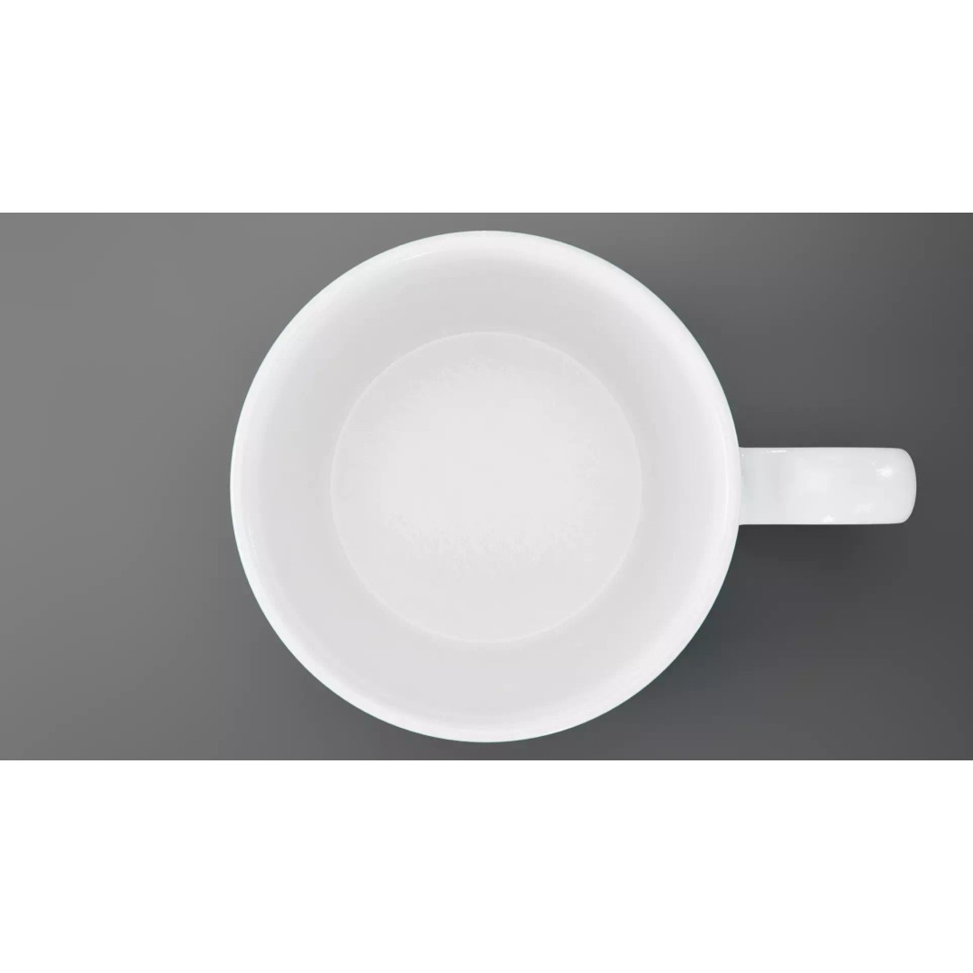 Tea Cup 3D Model – Simple Design with Raccoon Drawing, PBR Textures - View 8