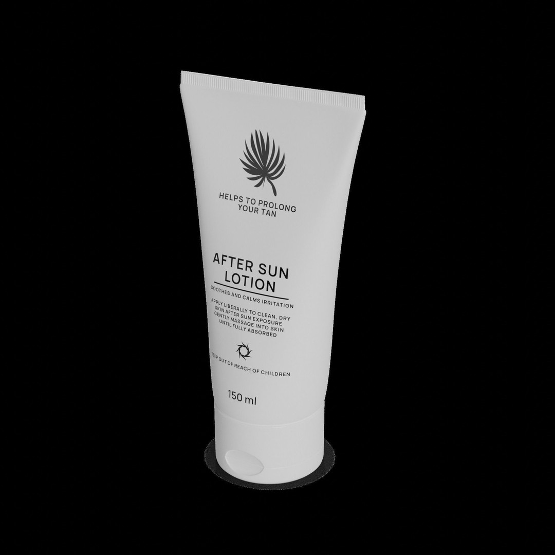 After Sun Lotion 3D Model – Realistic Low Poly Asset, FBX