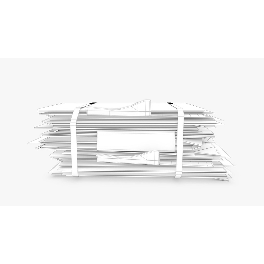Cardboard Folded Box 3D Model – Low Poly PBR Asset, Blender, FBX - View 13
