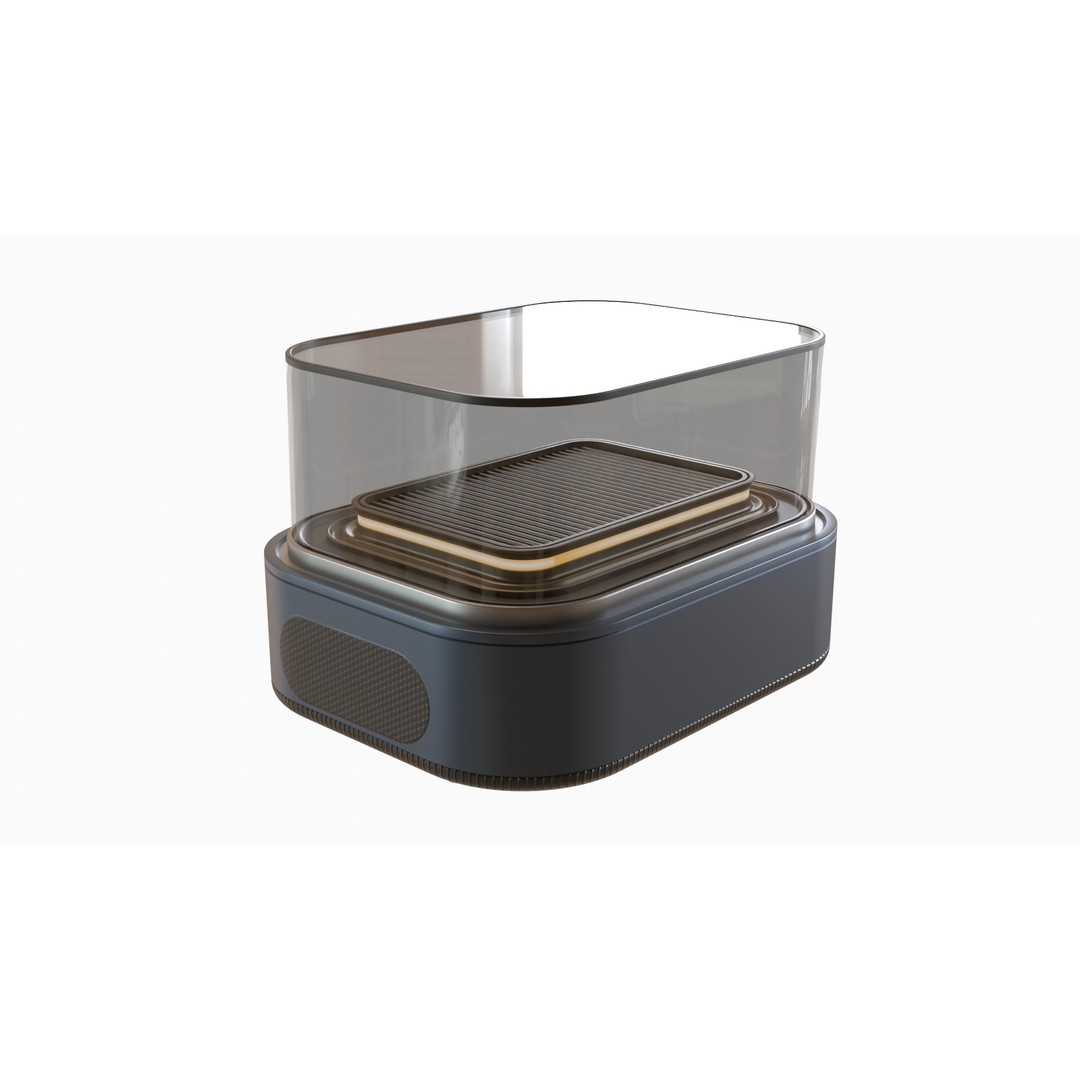 Electric Grill 3D Model – Low Poly Kitchen Appliance, FBX - View 4