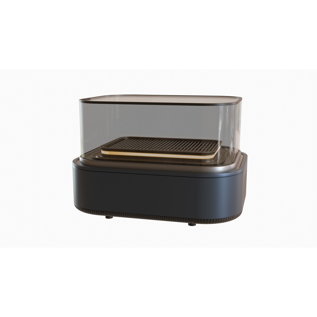 Electric Grill 3D Model – Low Poly Kitchen Appliance, FBX - View 5