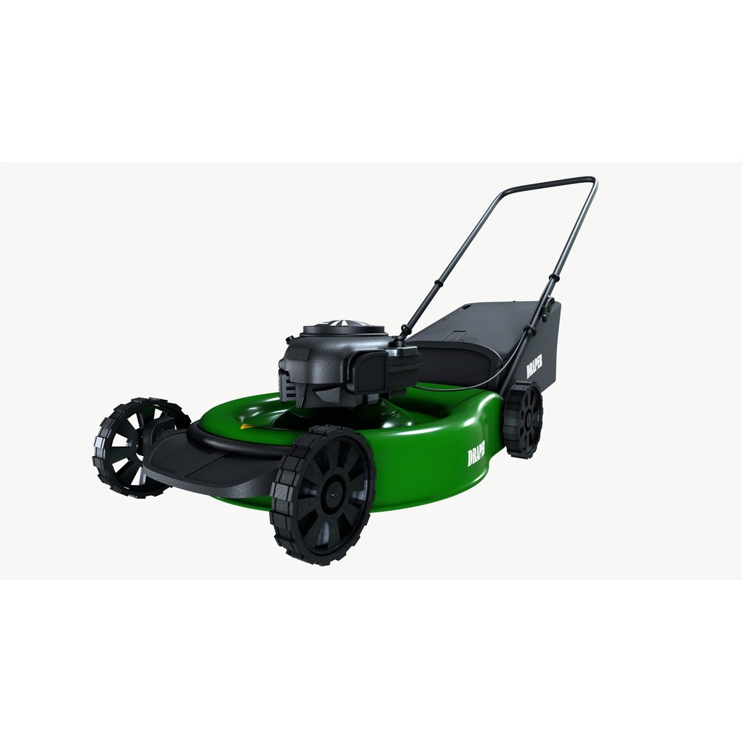 Lawn Mower 3D Model – High Poly PBR Game Asset, FBX - View 5