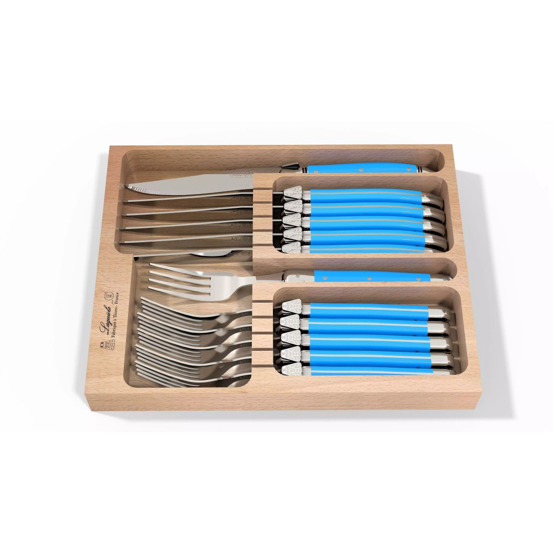 Laguiole Knife and Fork Set 3D Model – PBR Textured Cutlery, FBX - View 2