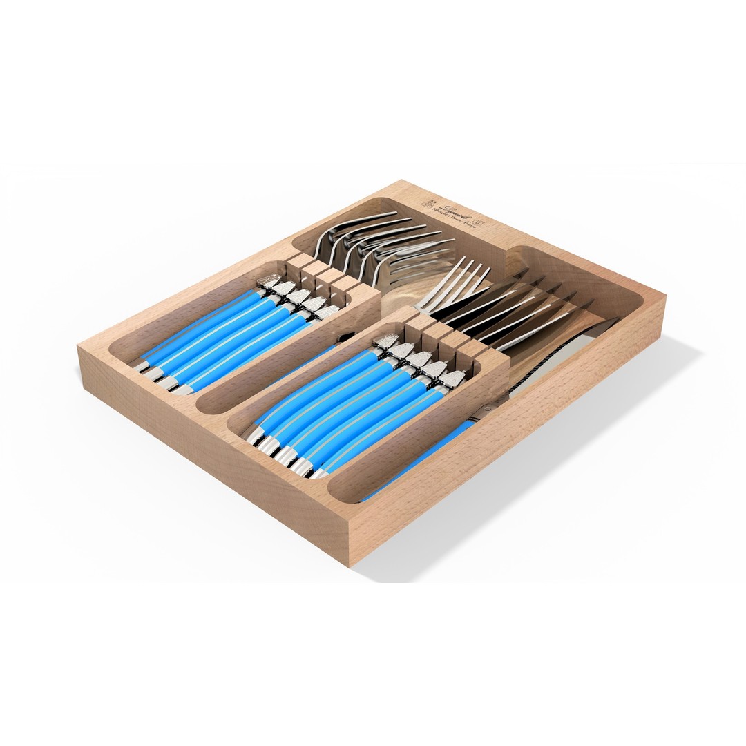Laguiole Knife and Fork Set 3D Model – PBR Textured Cutlery, FBX - View 5