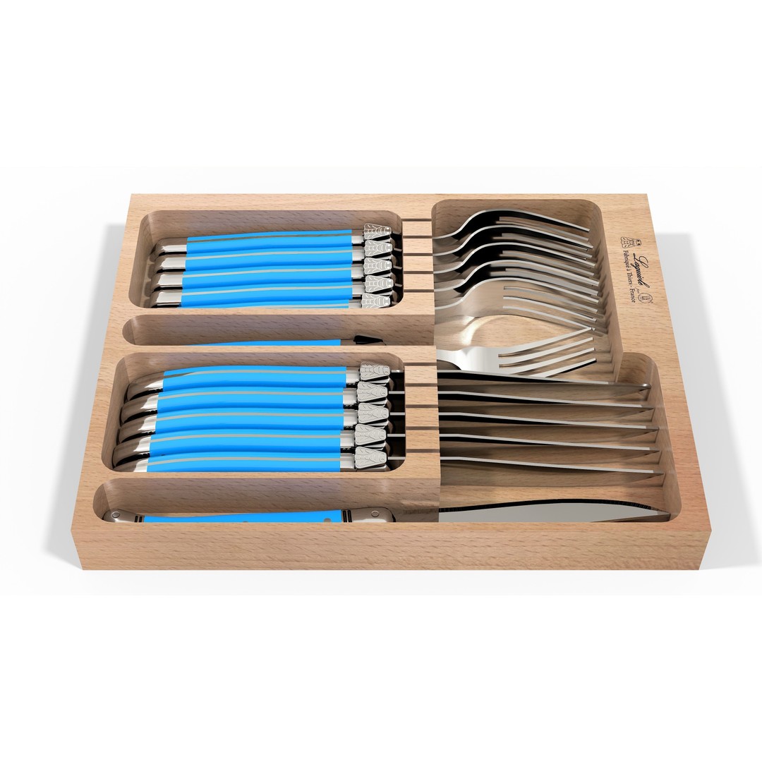 Laguiole Knife and Fork Set 3D Model – PBR Textured Cutlery, FBX - View 6
