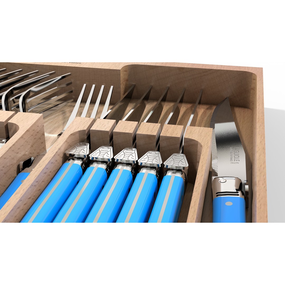 Laguiole Knife and Fork Set 3D Model – PBR Textured Cutlery, FBX - View 9