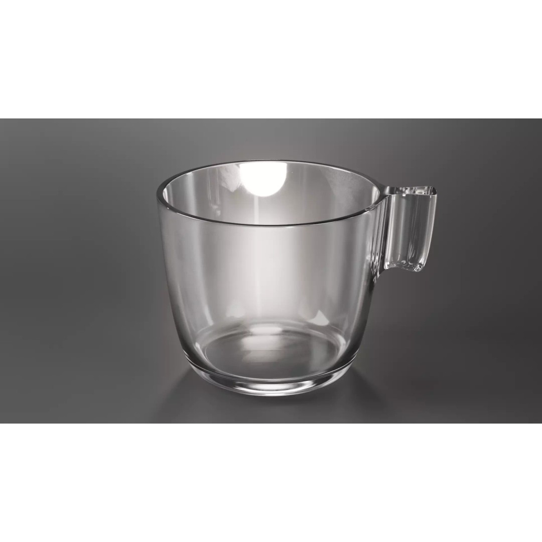 Glass Cup 3D Model – High-Quality Kitchenware Asset, PBR Textures - View 2