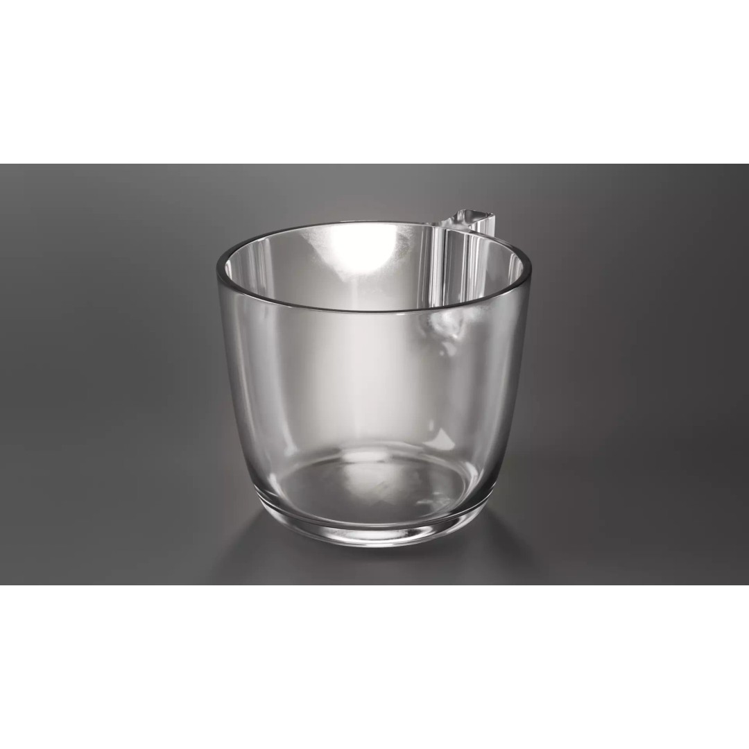 Glass Cup 3D Model – High-Quality Kitchenware Asset, PBR Textures - View 3