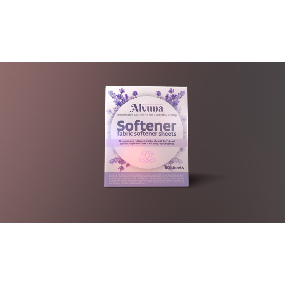 Lavender Fabric Softener Sheets 3D Model – Low Poly PBR Asset, FBX - View 3