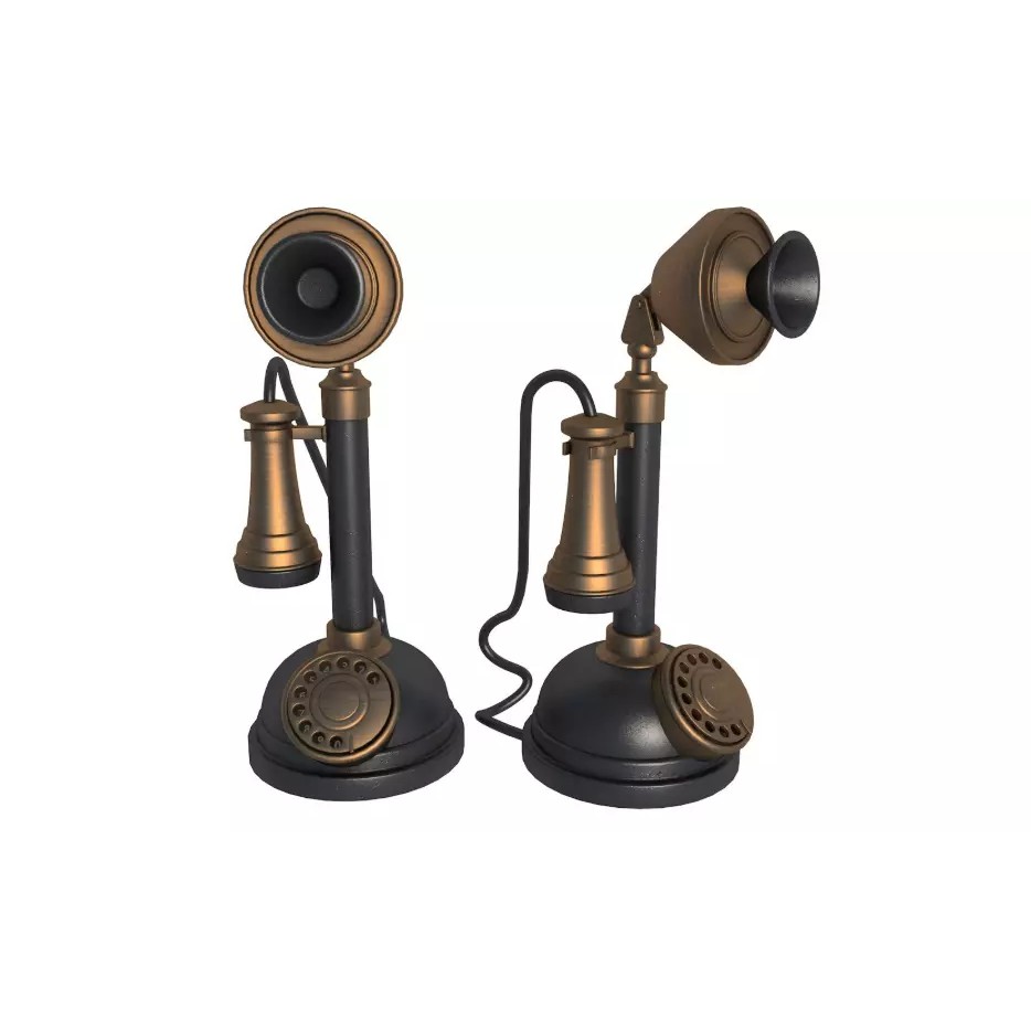 Vintage Home Devices 3D Model – Retro Collection, FBX, OBJ, PBR - View 4