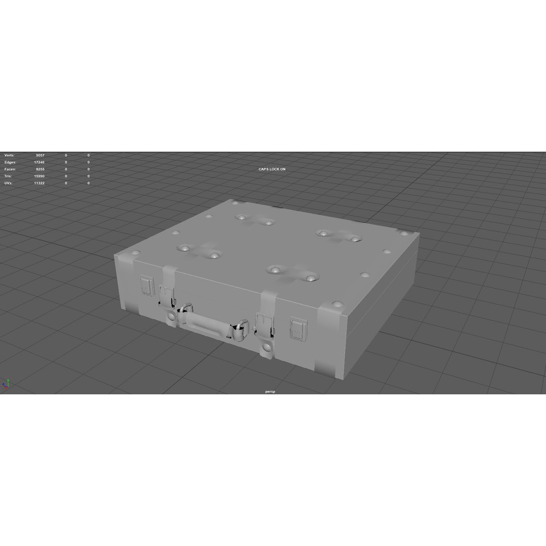 Vintage Suitcase 3D Model – Low Poly PBR Game Asset, FBX, OBJ, Blender - View 8