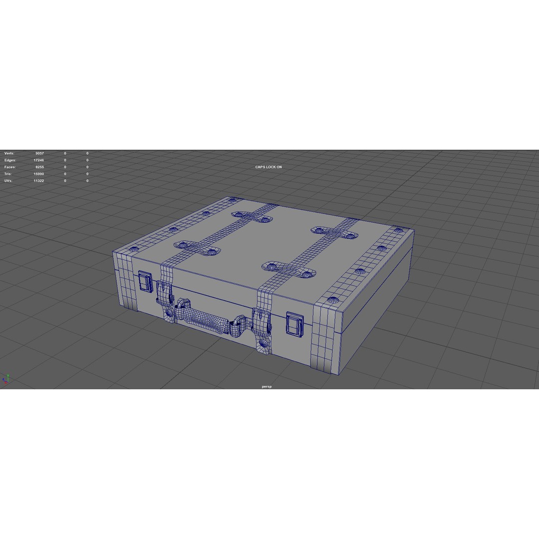 Vintage Suitcase 3D Model – Low Poly PBR Game Asset, FBX, OBJ, Blender - View 9