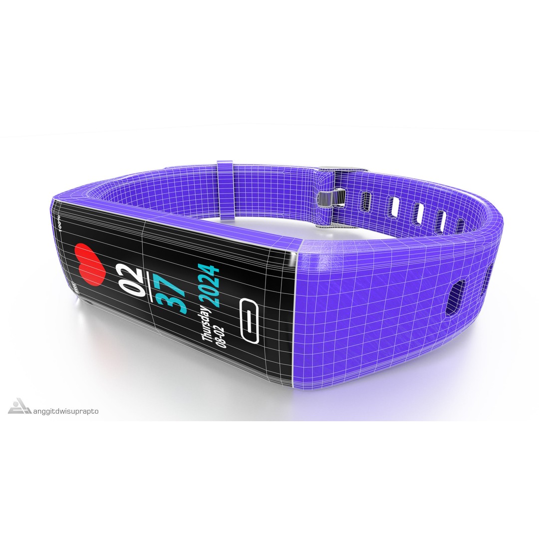 Fitness Tracker 3D Model – Low Poly PBR Asset, FBX - View 16