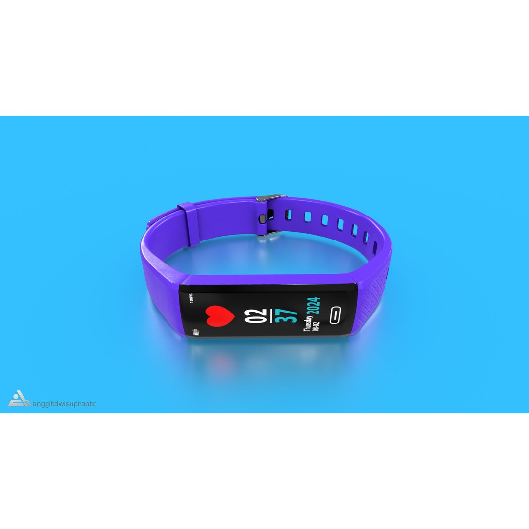 Fitness Tracker 3D Model – Low Poly PBR Asset, FBX - View 3