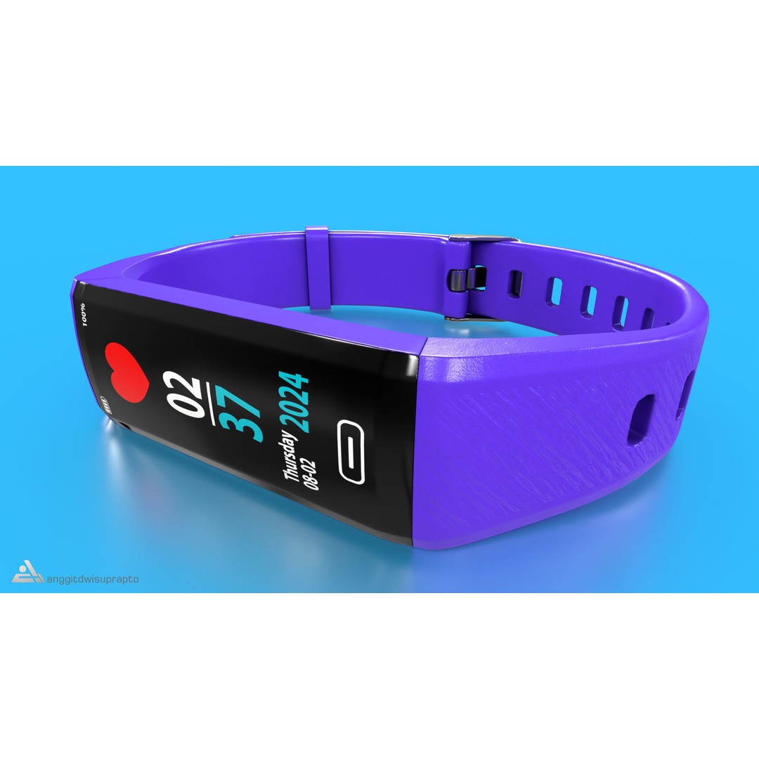 Fitness Tracker 3D Model – Low Poly PBR Asset, FBX - View 9