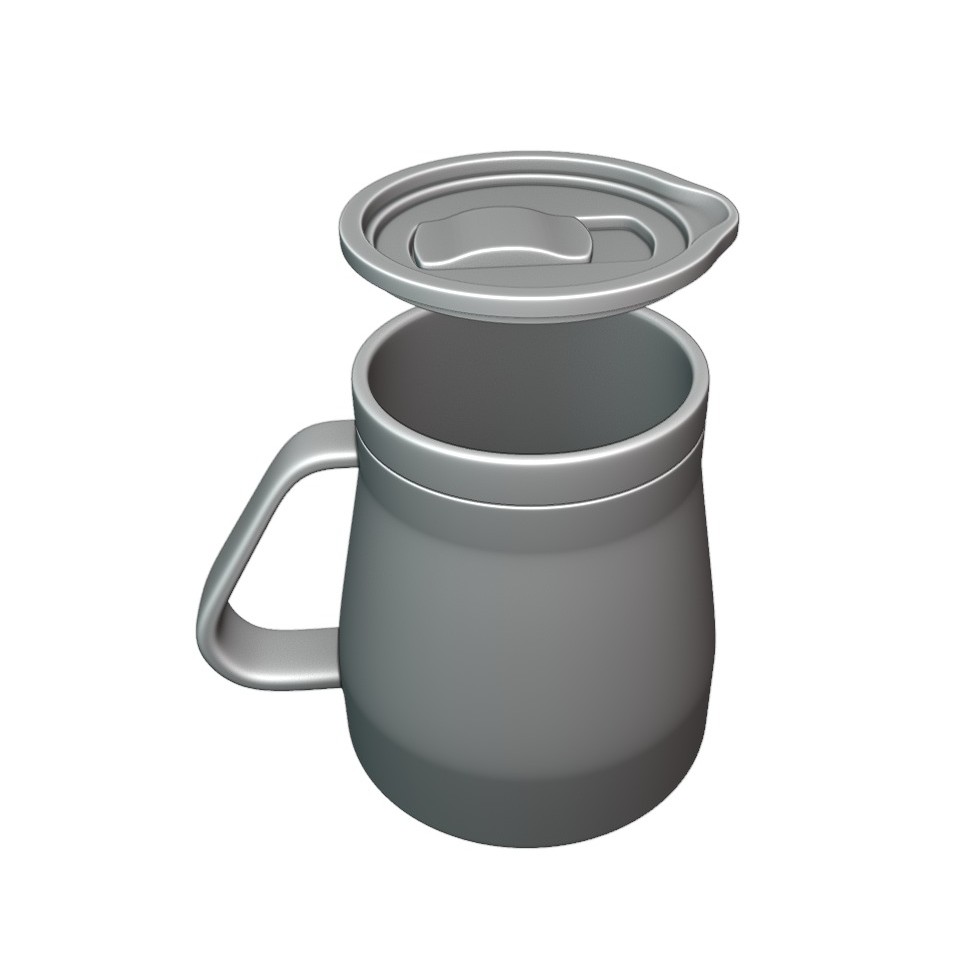Travel Water Mug 3D Model – Photorealistic PBR Asset, Blender, FBX - View 10